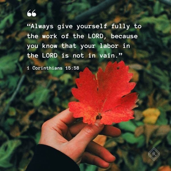 1 Corinthians 15:58 leaf fall